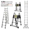 LadMax™ aluminijasta teleskopska zložljiva lestev 220-440 cm