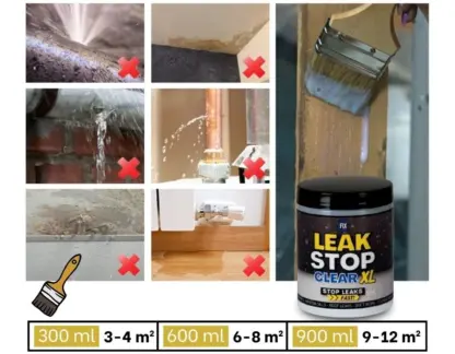 Vodoodporna tesnilna masa Leak Stop Clear XL