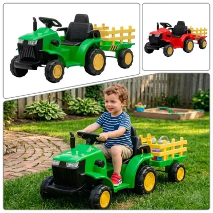 FarmRider™ otroški traktor na akumulator s prikolico
