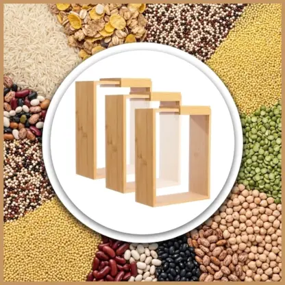 ClearGrain™ leseno-akrilne posode za shranjevanje (3 kosi)