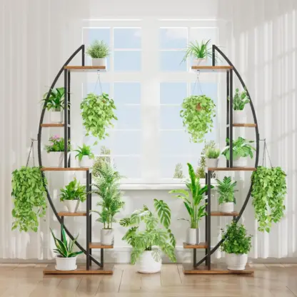 Moonflower™ Stojalo za rastline v obliki polmeseca z osvetlitvijo