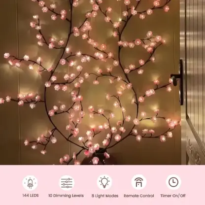 FloraVine™ svetleča cvetlična stenska prepletenka - 144 LED