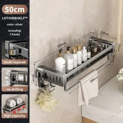 LotionShelf™ polička za losjone in kozmetiko s priseski