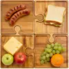 PuzzleTray™ set lesenih servirnih pladnjev v obliki sestavljanke
