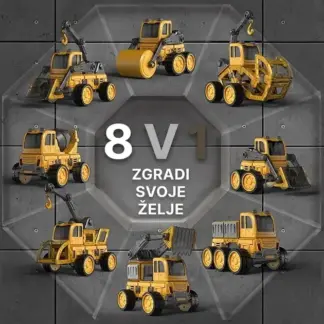 MagnaFleet™ 8 v 1 komplet magnetnih ploščic za sestavljanje