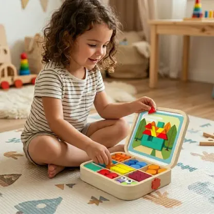 GeoMag™ komplet geometrijskih magnetnih lesenih sestavljank