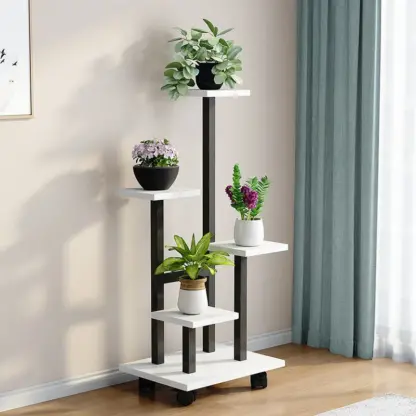 BloomNest™ 4-nadstropno premično stojalo za rastline