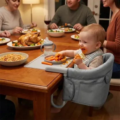 ClipMunch™ prenosni otroški jedilni stol s pladnjem