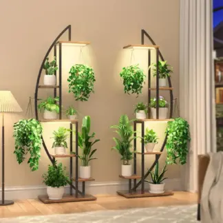 Moonflower™ Stojalo za rastline v obliki polmeseca z osvetlitvijo