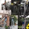 LadMax™ aluminijasta teleskopska zložljiva lestev 220-440 cm