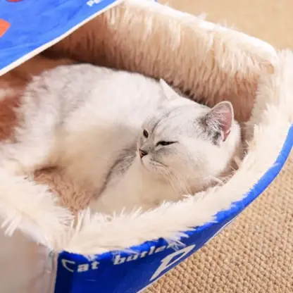 FluffyBox™ plišasta mačja postelja v obliki škatle