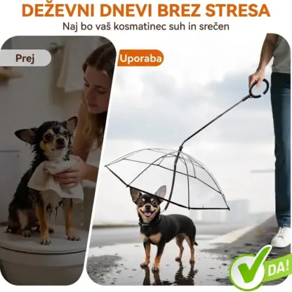 PawBrella™ nastavljiv dežnik s povodcem za pse