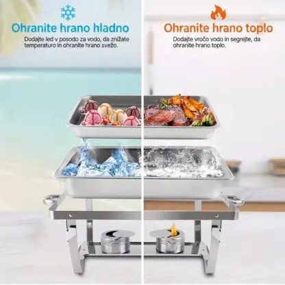 BuffetPro™ grelna posoda z dvema predeloma