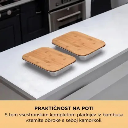 ChopStar™ bambusova deska za rezanje s predali