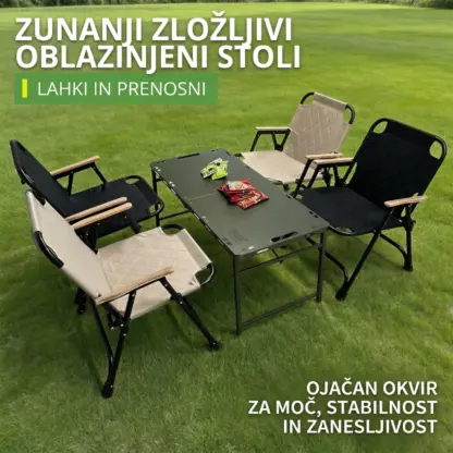 ComfyCamper™ zložljiv oblazinjen stol za kampiranje