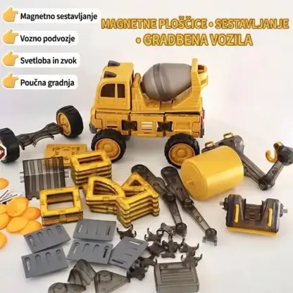 MagnaFleet™ 8 v 1 komplet magnetnih ploščic za sestavljanje