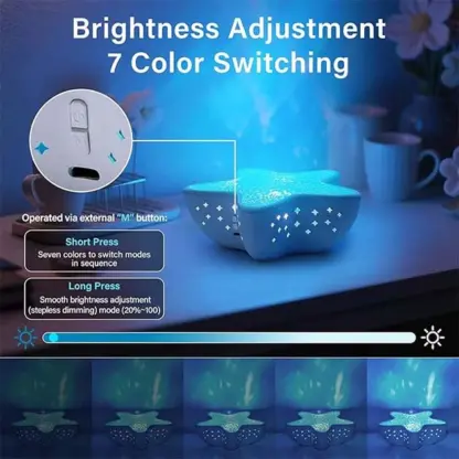 StarLume™ LED projektor v obliki morske zvezde z daljincem