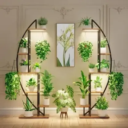 Moonflower™ Stojalo za rastline v obliki polmeseca z osvetlitvijo