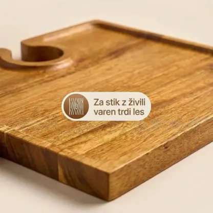 PuzzleTray™ set lesenih servirnih pladnjev v obliki sestavljanke