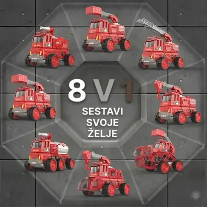 MagnaFleet™ 8 v 1 komplet magnetnih ploščic za sestavljanje