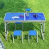 CampMate™ zložljiva aluminijasta miza za kampiranje s 4 stoli