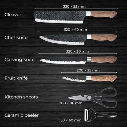 Komplet kuhinjskih nožev iz nerjavečega jekla Jerome