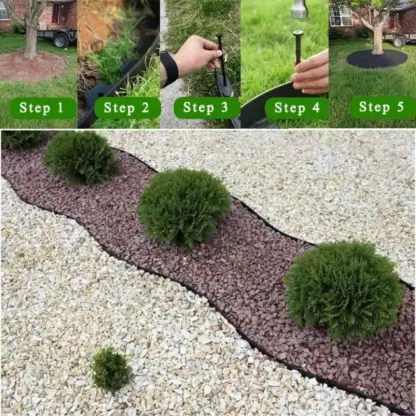 EasyBorder™ plastični robnik za trato z žeblji – 10 m