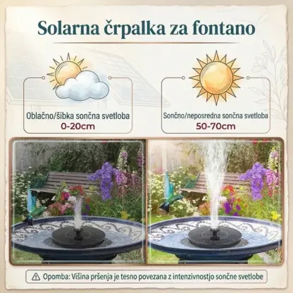 SunStream™ solarna vodna fontana