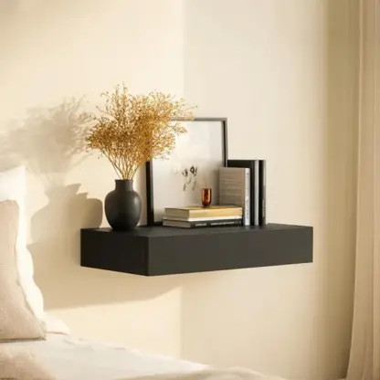 FloatShelf™ stenska polica s skritim predalom (53 x 17,5 x 5 cm)