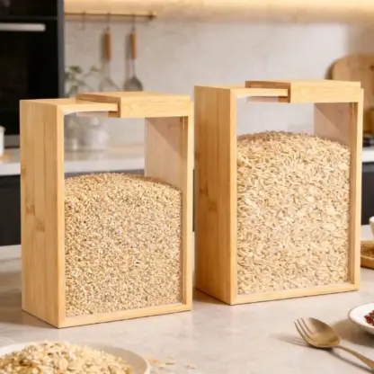 ClearGrain™ leseno-akrilne posode za shranjevanje (3 kosi)