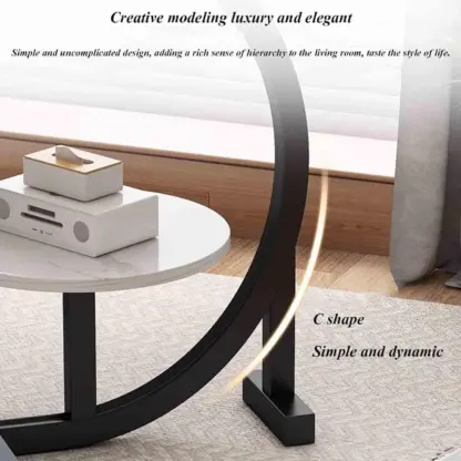 MarbleNest™ dvonivojska klubska mizica