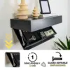 FloatShelf™ stenska polica s skritim predalom (53 x 17,5 x 5 cm)