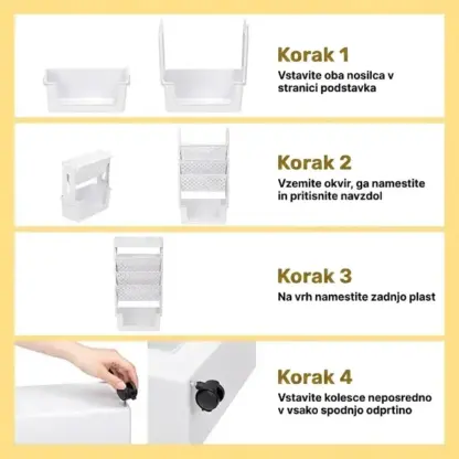 BookCart™ 5-etažna premična knjižna polica