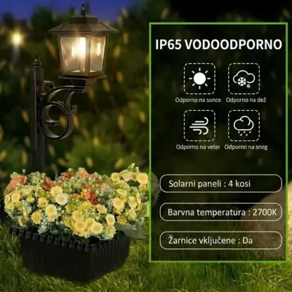 BloomLamp™ cvetlični lonec s solarno svetilko