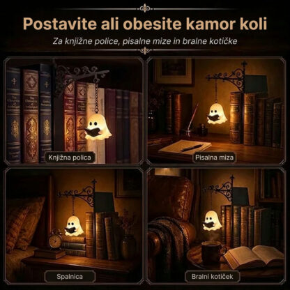 ShelfWisp™ lučka laterna za knjižno polico – 2 kosa