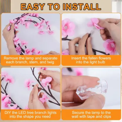 FloraVine™ svetleča cvetlična stenska prepletenka - 144 LED