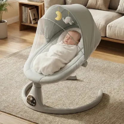 Električni otroški gugalnik z daljincem RockyBaby™