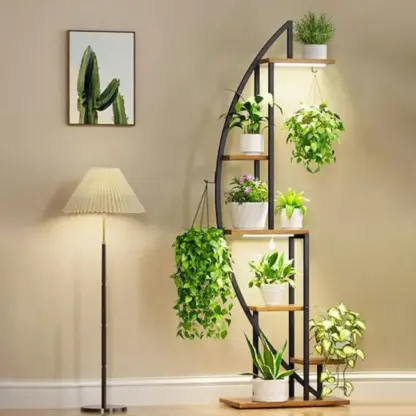 Moonflower™ Stojalo za rastline v obliki polmeseca z osvetlitvijo