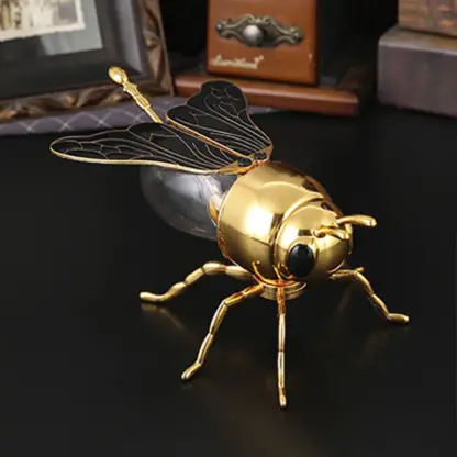 BeeJar™ posodica za med z motivom čebele in žličko