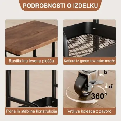EasyCart™ večnivojski voziček za shranjevanje-middle