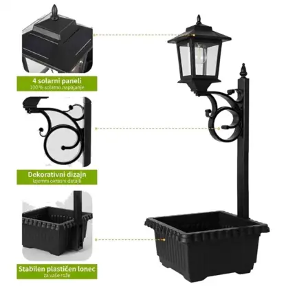 BloomLamp™ cvetlični lonec s solarno svetilko-middle