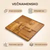 PuzzleTray™ set lesenih servirnih pladnjev v obliki sestavljanke-middle