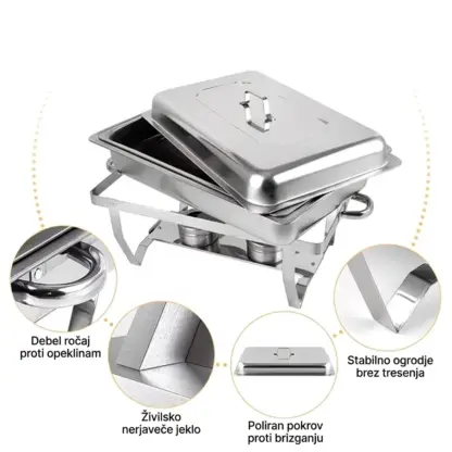 BuffetPro™ grelna posoda z dvema predeloma-middle