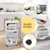 BookCart™ 5-etažna premična knjižna polica-middle