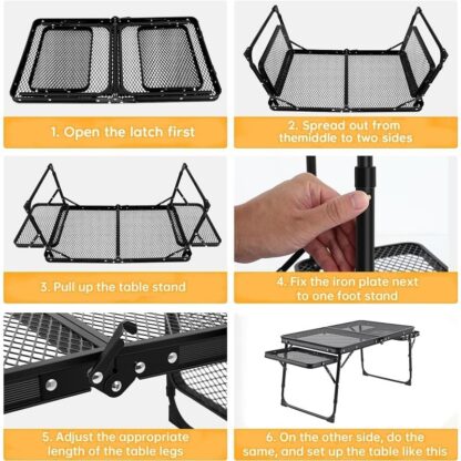 CampMax™ zunanja zložljiva mrežasta miza-middle