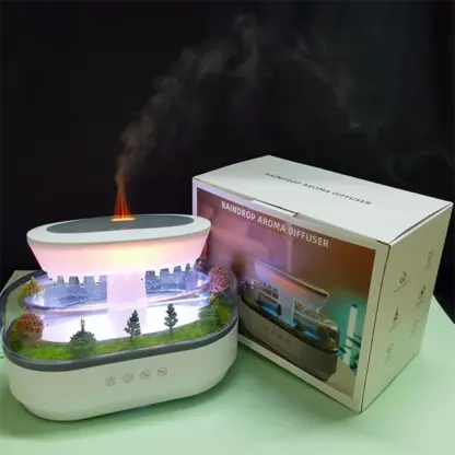 MistScape™ LED vlažilec in difuzor z mini pokrajino-middle