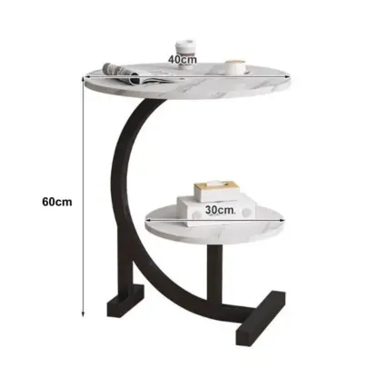 MarbleNest™ dvonivojska klubska mizica-middle