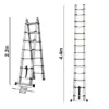 LadMax™ aluminijasta teleskopska zložljiva lestev 220-440 cm-middle