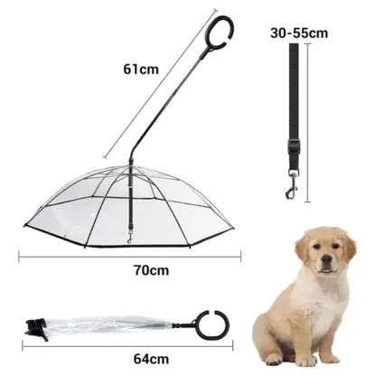 PawBrella™ nastavljiv dežnik s povodcem za pse-middle