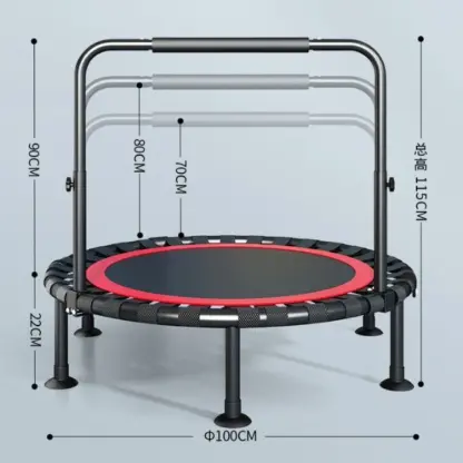 BouncePro™ zložljiv trampolin z nastavljivim ročajem-middle